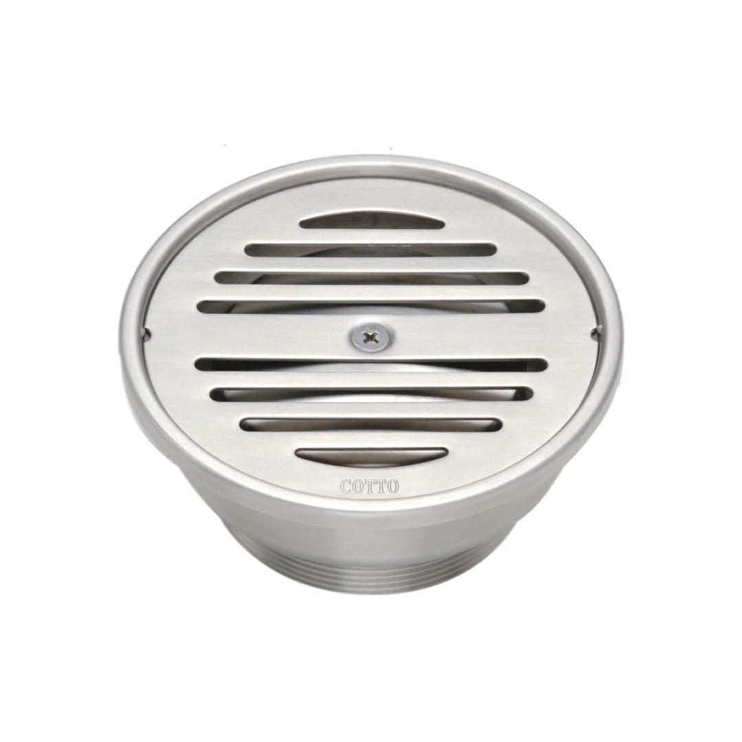 CT647Y2(HM) Stainless Trap Floor Drain / Round Body,Male Thread 